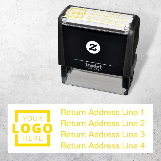 Business Return Address Gepersonaliseerd Logo Zelfinktende Stempel