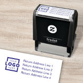 Business Return Address Gepersonaliseerd Logo Zelfinktende Stempel