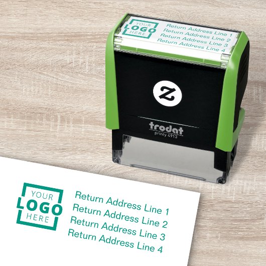 Business Return Address Gepersonaliseerd Logo Zelfinktende Stempel