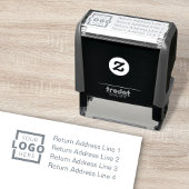 Business Return Address Gepersonaliseerd Logo Zelfinktende Stempel