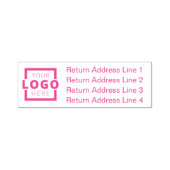 Business Return Address Gepersonaliseerd Logo Zelfinktende Stempel (Design)