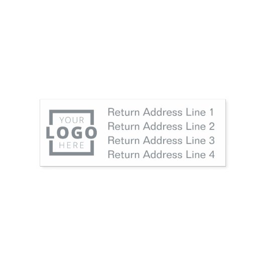 Business Return Address Gepersonaliseerd Logo Zelfinktende Stempel (Design)