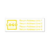 Business Return Address Gepersonaliseerd Logo Zelfinktende Stempel (Design)