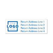 Business Return Address Gepersonaliseerd Logo Zelfinktende Stempel (Design)
