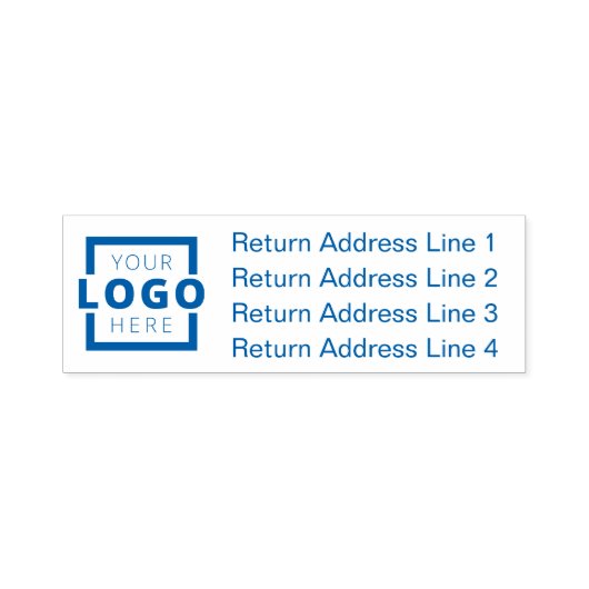 Business Return Address Gepersonaliseerd Logo Zelfinktende Stempel (Design)