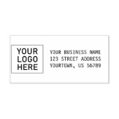 Business Return Address met Custom Logo Self-inki Rubberstempel (Afrduk)