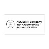 Business Return-adres met aangepaste Logo Zelfinktende Stempel (Design)