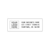Business Return-adres met aangepaste Logo Zelfinktende Stempel (Design)