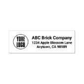 Business Return-adres met aangepaste Logo Zelfinktende Stempel (Design)