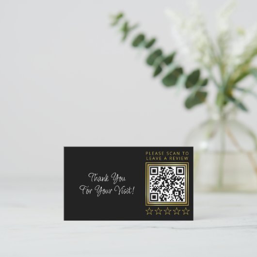Business Review Custom QR Code Link Logo Visitekaartje (Staand voorkant)