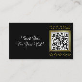Business Review Custom QR Code Link Logo Visitekaartje (Voorkant)