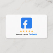Business Review Link Facebook Reviewen QR Code Visitekaartje (Achterkant)