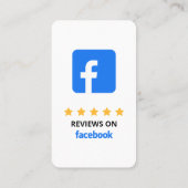 Business Review Link Facebook Reviewen QR Code Visitekaartje (Achterkant)