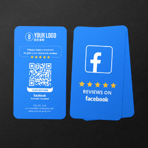 Business Review Link Facebook Reviewen QR Code Visitekaartje