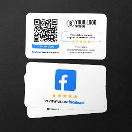 Business Review Link Facebook Reviewen QR Code Visitekaartje