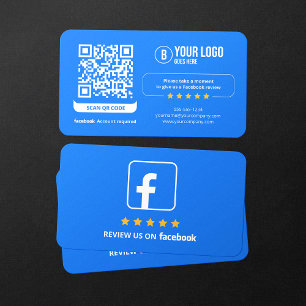 Business Review Link Facebook Reviewen QR Code Visitekaartje