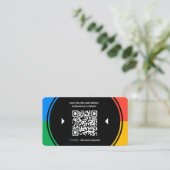 Business Review Link Google 5-sterren Reviewen QR- Visitekaartje (Staand voorkant)