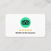 Business Review Link TripAdvisor Reviewen QR-code Visitekaartje (Achterkant)