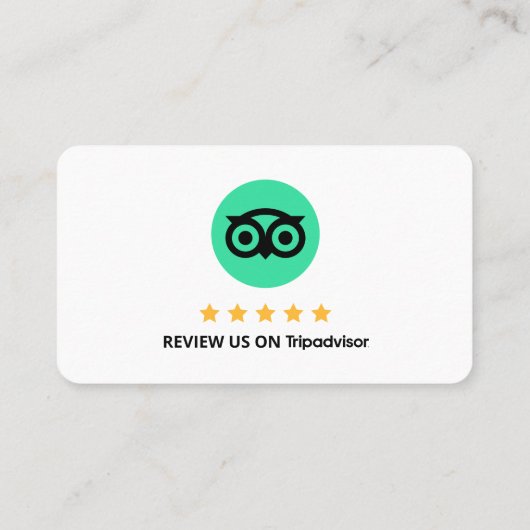 Business Review Link TripAdvisor Reviewen QR-code Visitekaartje (Achterkant)