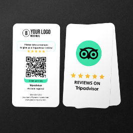Business Review Link TripAdvisor Reviewen QR-code Visitekaartje