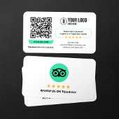 Business Review Link TripAdvisor Reviewen QR-code Visitekaartje