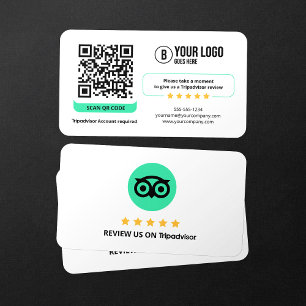 Business Review Link TripAdvisor Reviewen QR-code Visitekaartje