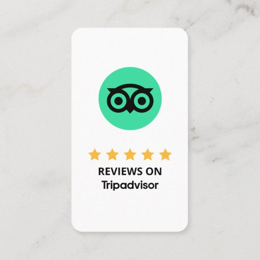 Business Review Link TripAdvisor Reviewen QR-code Visitekaartje (Achterkant)