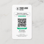 Business Review Link Trustpilot Reviewen QR-code Visitekaartje (Voorkant)