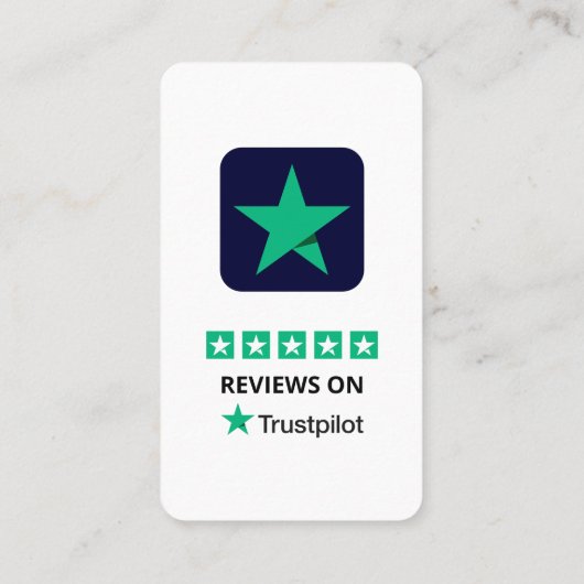 Business Review Link Trustpilot Reviewen QR-code Visitekaartje (Achterkant)