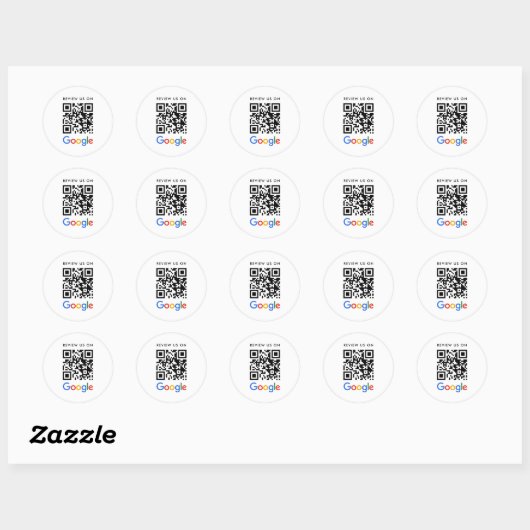 Business Review op Google QR-code Ronde Sticker (Vel)