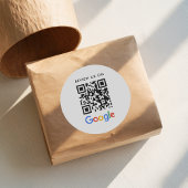 Business Review op Google QR-code Ronde Sticker