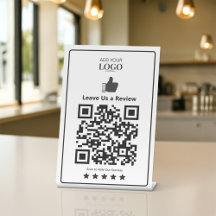 Business Review QR Code Modern Minimalistisch Wit