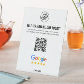 Business Review QR Code Rating Pedestal Reclamebord Met Voetstuk (Insitu)