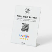Business Review QR Code Rating Pedestal Reclamebord Met Voetstuk (Voorkant)