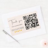 Business Review Request 5 Star Review Modern Roze Rechthoekige Sticker (Envelop)