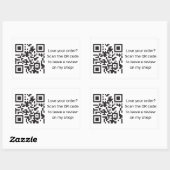 Business Review Request with QR Code Rechthoekige Sticker (Vel)