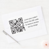 Business Review Request with QR Code Rechthoekige Sticker (Envelop)