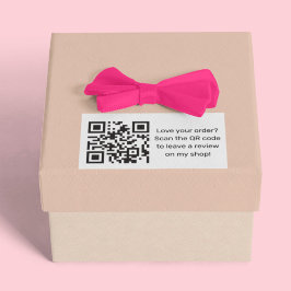 Business Review Request with QR Code Rechthoekige Sticker