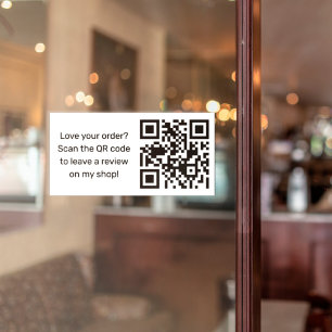 Business Review Request with QR Code Sticker