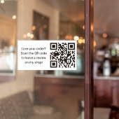 Business Review Request with QR Code Sticker