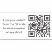 Business Review Request with QR Code Sticker (Voorkant)