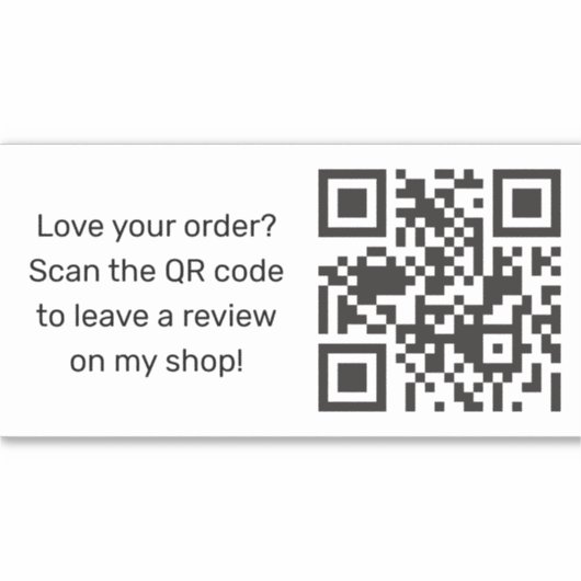 Business Review Request with QR Code Sticker (Voorkant)