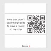 Business Review Request with QR Code Sticker (Vel)