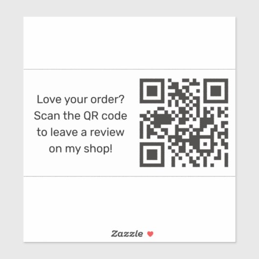 Business Review Request with QR Code Sticker (Vel)
