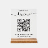 Business Review With QR Code Acryl Bord (Voorkant)