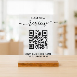 Business Review With QR Code Acryl Bord
