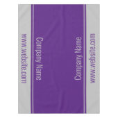 Business Royal Paars en Grey Text Sjabloon Tafelkleed (Voorkant)