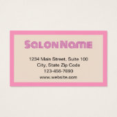 Business Roze Beige Beauty Salon Cadeaubon Visitekaartje (Achterkant)