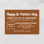 Business Saint Patrick Brown Korting Kaart (Voorkant)