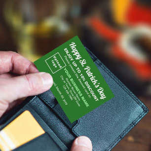 Business Saint Patrick Green Korting Kaart